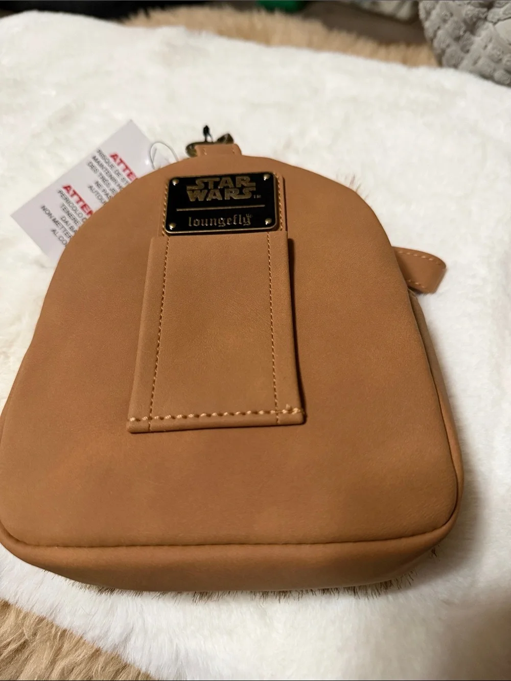 Loungefly Star Wars Ewok Brown Full Size Backpack and Wristlet NWT